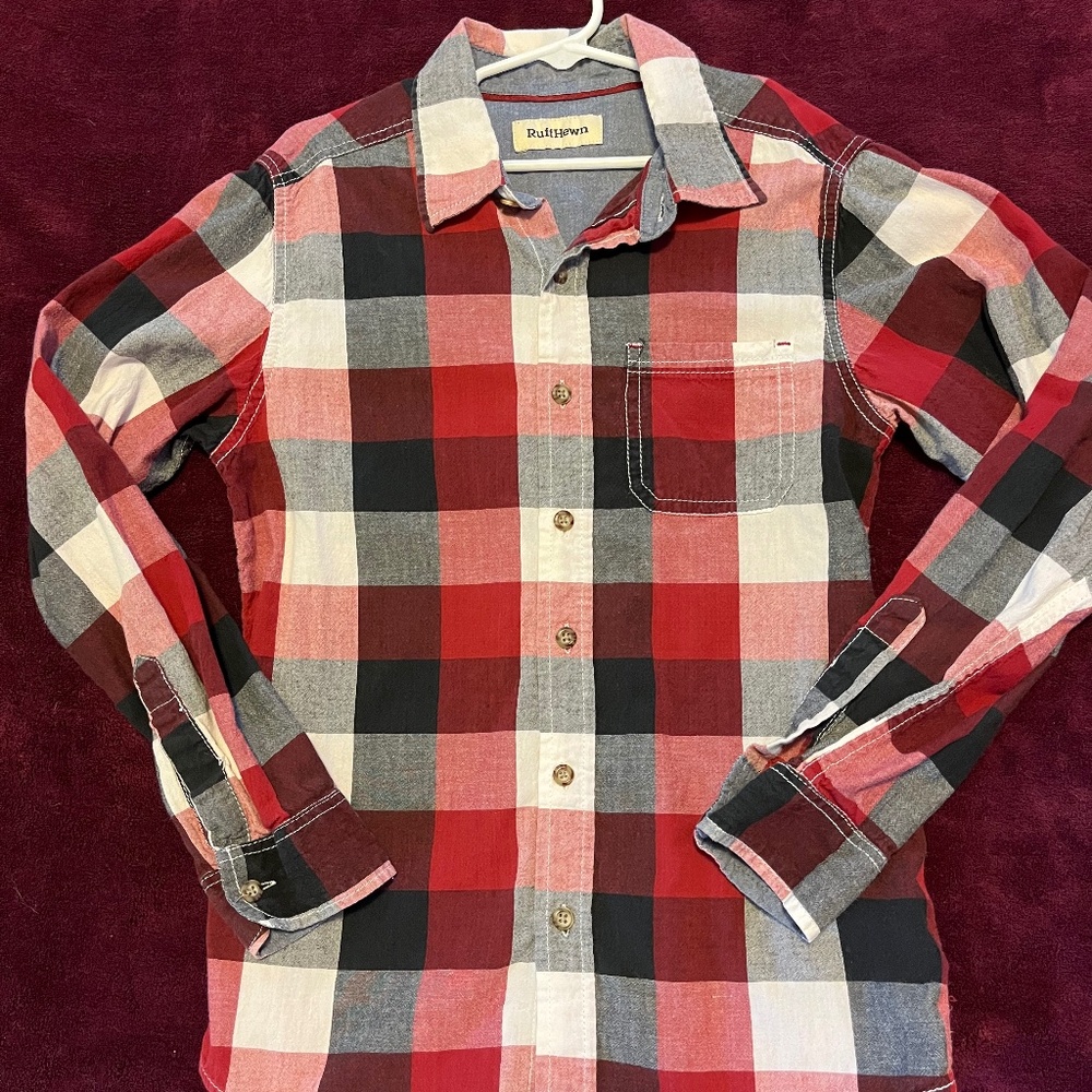 Boys/kids RuffHewn red and black check shirt